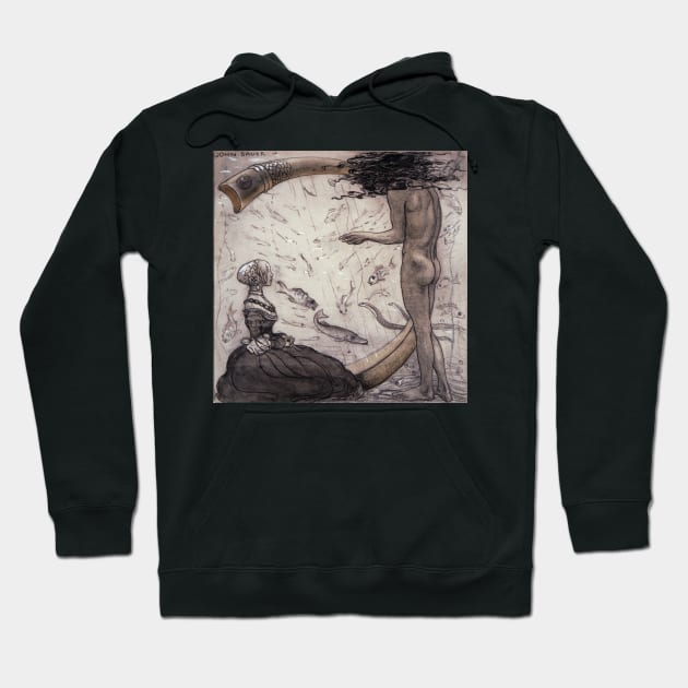 Agneta and the Sea King - John Bauer Hoodie by forgottenbeauty